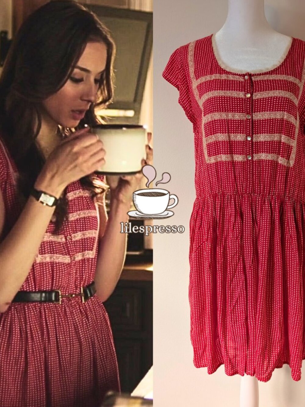 free people lace polka dot dress ASO spencer hastings pretty little liars (12)